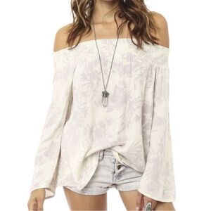 O'Neill Smocked off the shoulder blouse